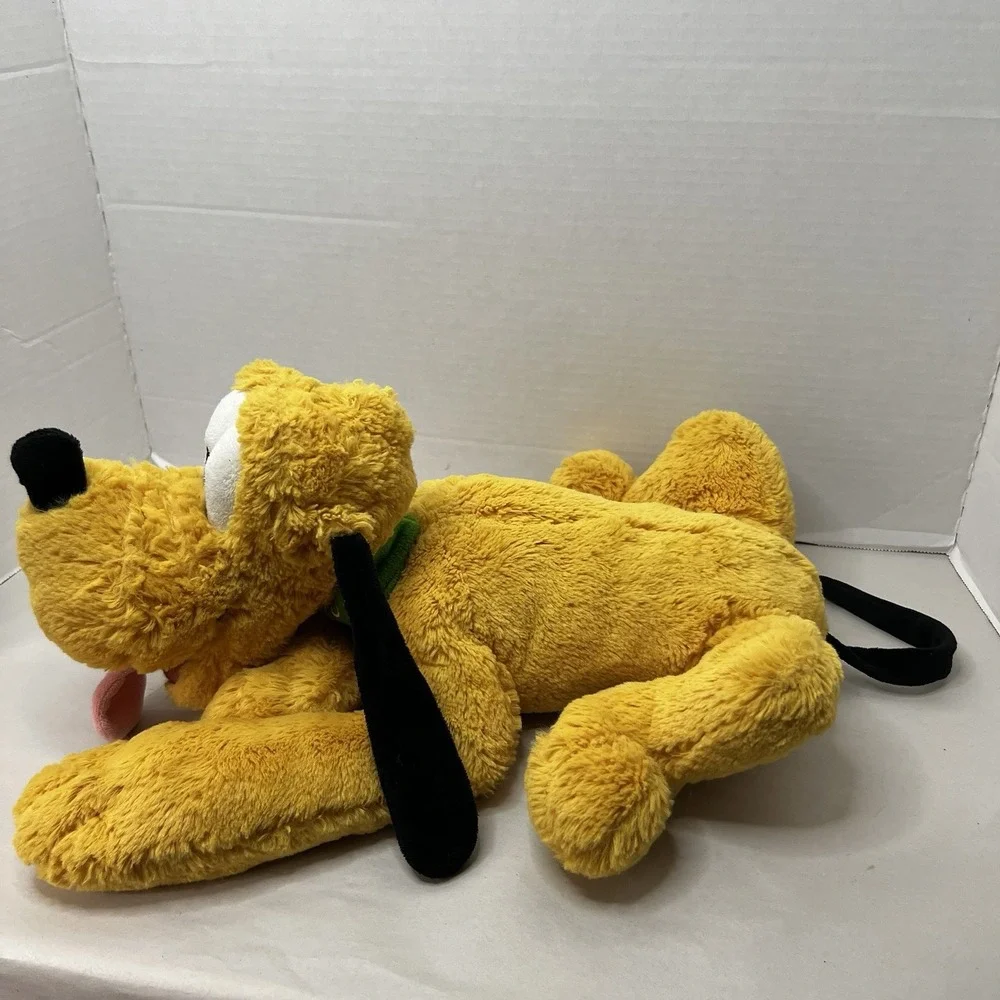 Vtg Disney Store‎ Jumbo 20 inch Pluto World Pluto Plush Green  Collar Authentic